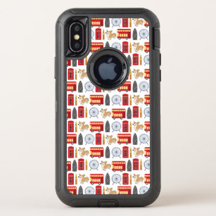 London Icon Collage OtterBox Defender iPhone X Case
