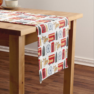 London Icon Collage Short Table Runner