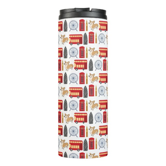 London Icon Collage Thermal Tumbler (Back)