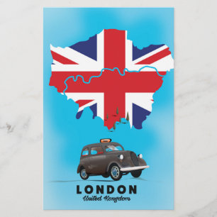 London Illustrated map travel poster