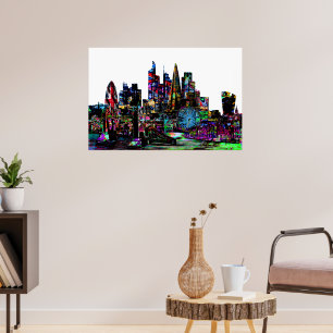 London in graffiti poster