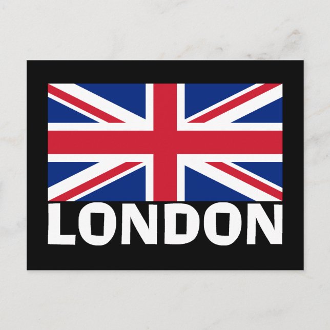 London in White Postcard (Front)