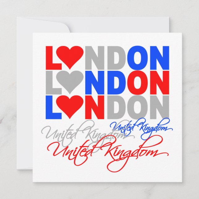London invitation - choose style & customize! (Front)