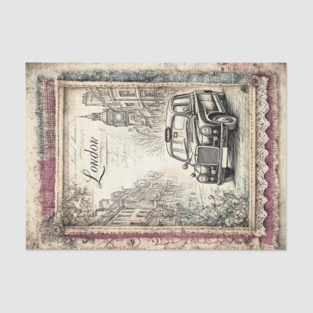 London & Lace Decoupage Tissue Paper (Front)