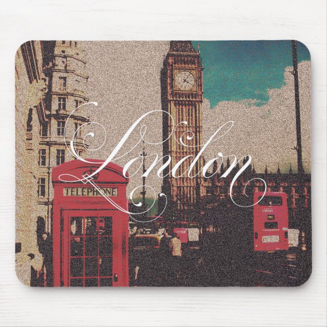 London Landmark Vintage Photo Mouse Pad (Front)