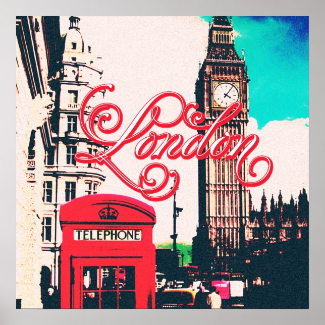 London Landmark Vintage Photo Poster (Front)