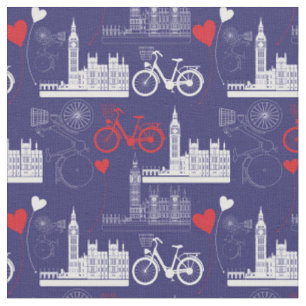 London Landmarks Pattern Fabric
