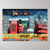 London Landmarks Poster