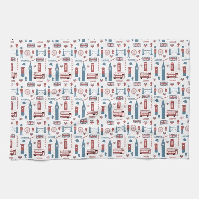 London landmarks tea towel (Horizontal)