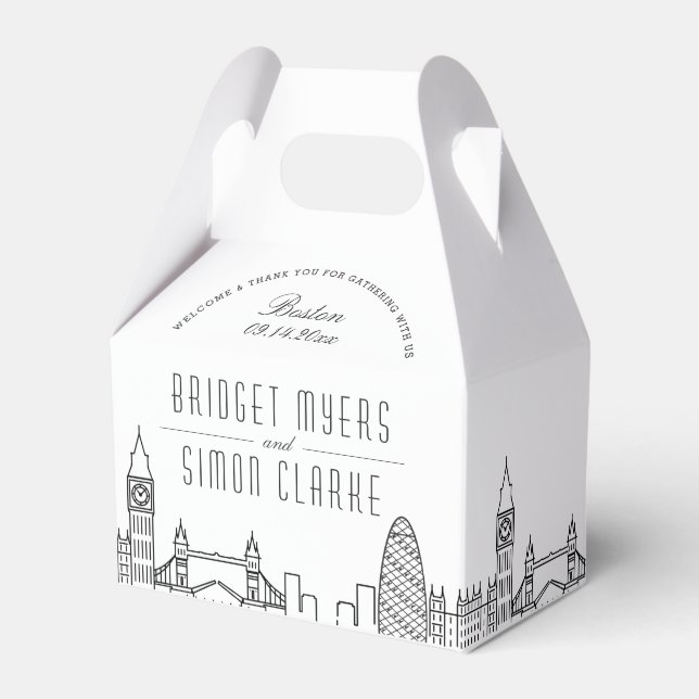 London Landmarks | Wedding Event Favour Box (Front Side)