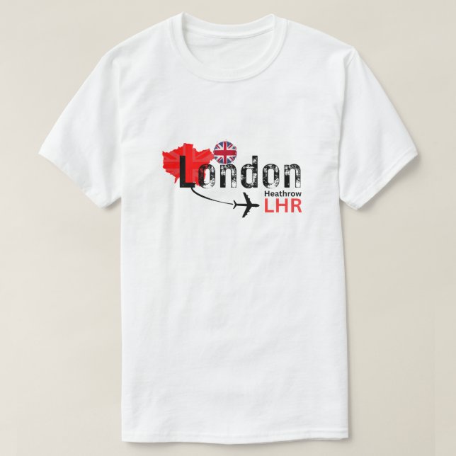 London LHR Airport Code T Shirt (Design Front)