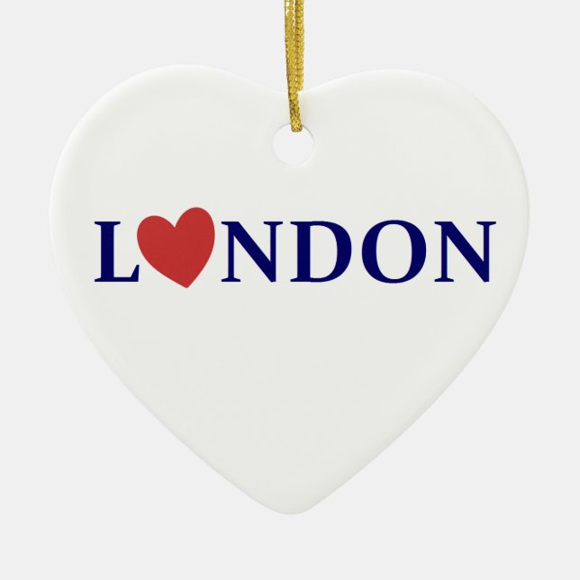London love ceramic ornament (Front)