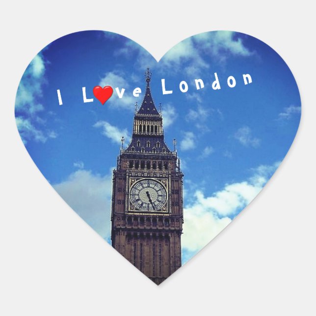 London Love Heart Sticker (Front)