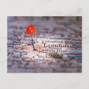 LONDON map Postcard