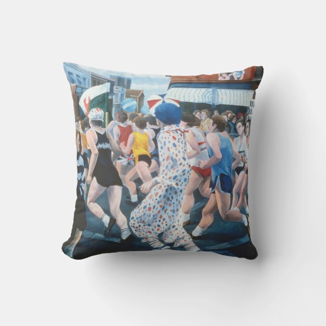 London Marathon 1996 Throw Pillow (Front)