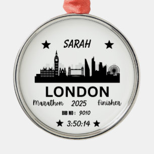 London Marathon Finisher Running Keepsake Gift Metal Ornament