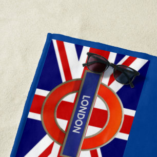 London Metro/British Flag Beach Towel
