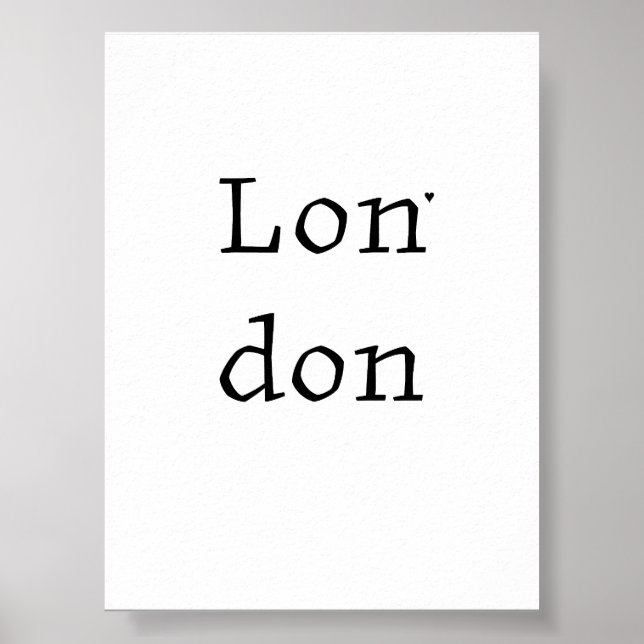 London - minimalistic typography poster (Devant)