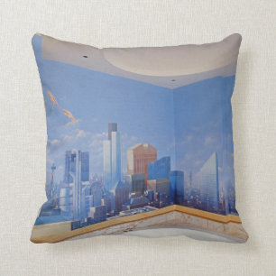 London New York Crash Throw Pillow