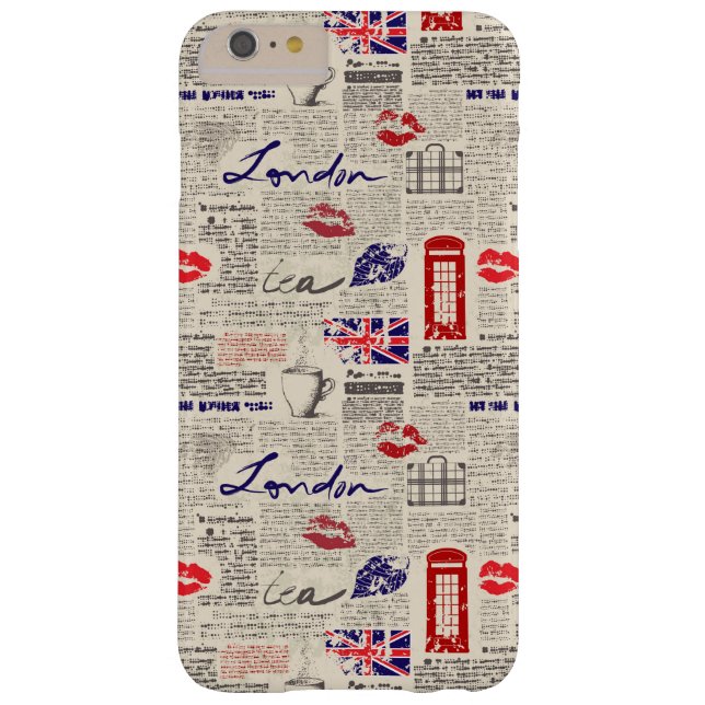 London Newspaper Pattern Case-Mate iPhone Case (Back)