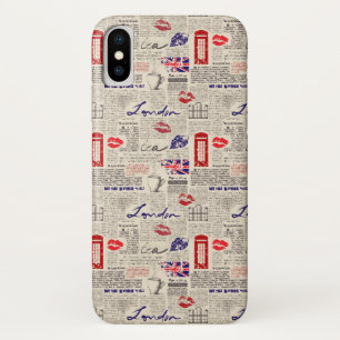 London Newspaper Pattern Case-Mate iPhone Case