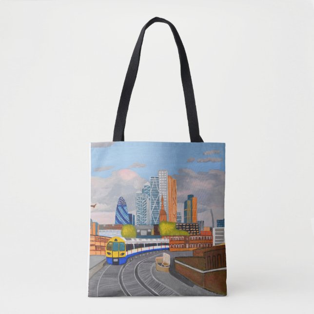 London Overground teddy  Tote Bag  (Front)