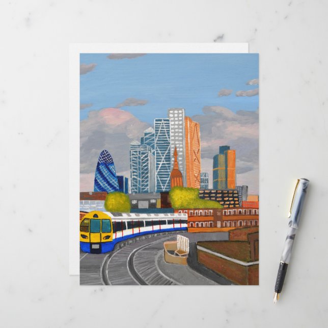 London Overland train- Hoxton station card (Front/Back In Situ)