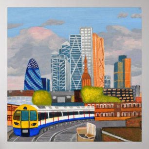 London Overland Train Poster