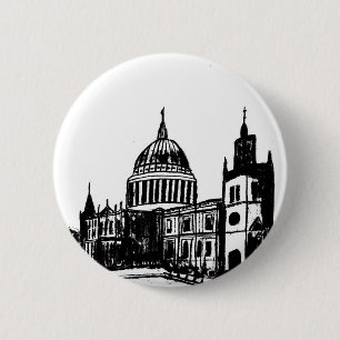 London painting 2 inch round button