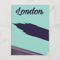 London Parliament Big ben vintage poster