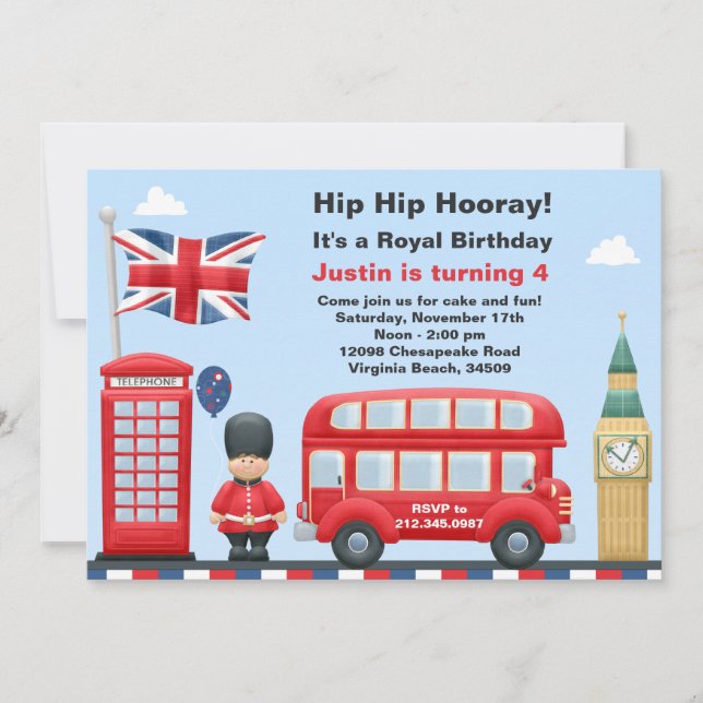 London Party Invitation (Front)