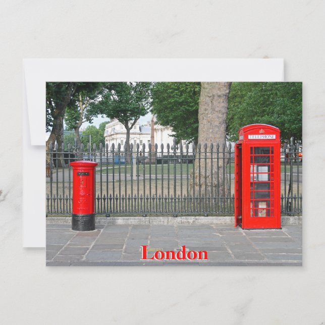 London phone booth & postbox card (Front)