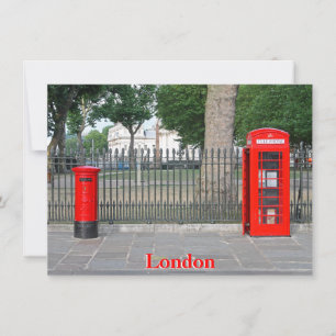 London phone booth & postbox card
