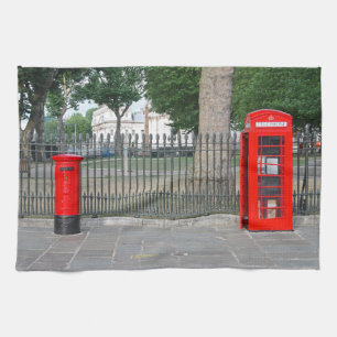 London phone booth & postbox kitchen towel