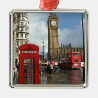 London Phone box & Big Ben (St.K) Metal Ornament