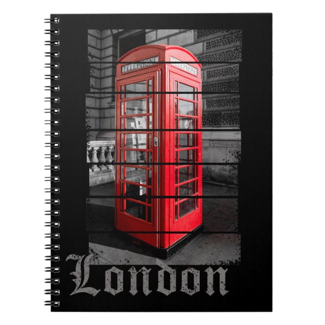 London phone box souvenir gift notebook (Front)