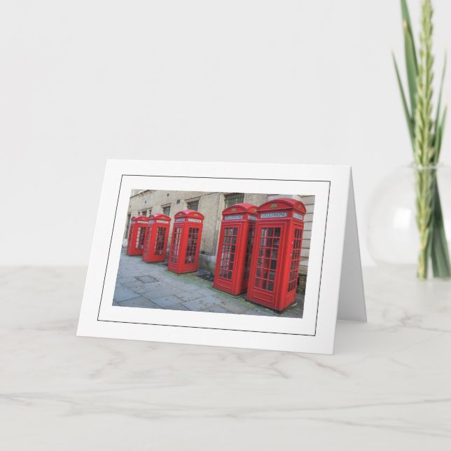 London phone boxes greeting card (Front)