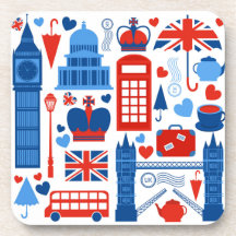 London Pop Icons Hard plastic coaster