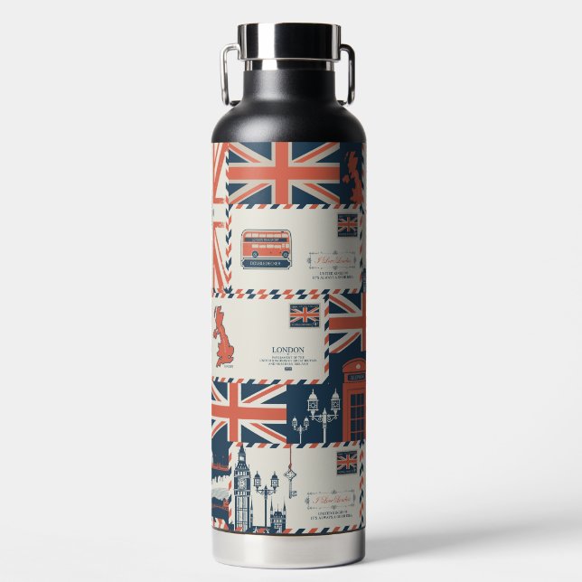 London Post Water Bottle (Front)