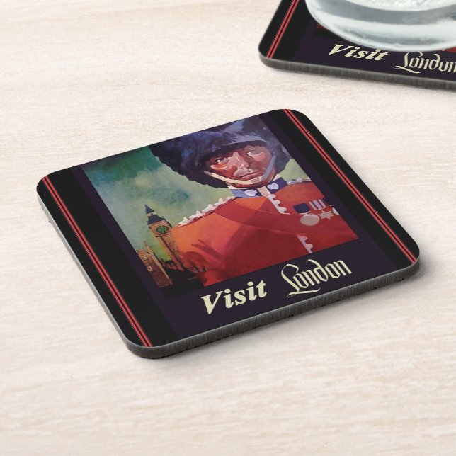 London Poster Beverage Coaster (Left Side)