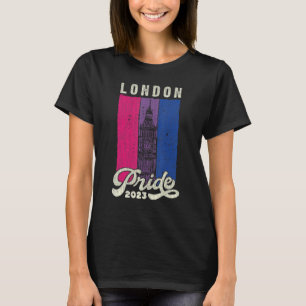 London Pride 2023 Big Ben Bisexual Pride Flag T-Shirt