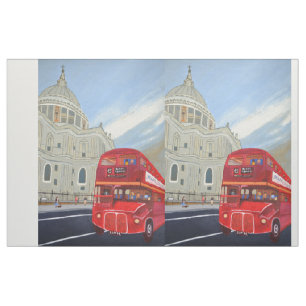 London Red Bus Fabric