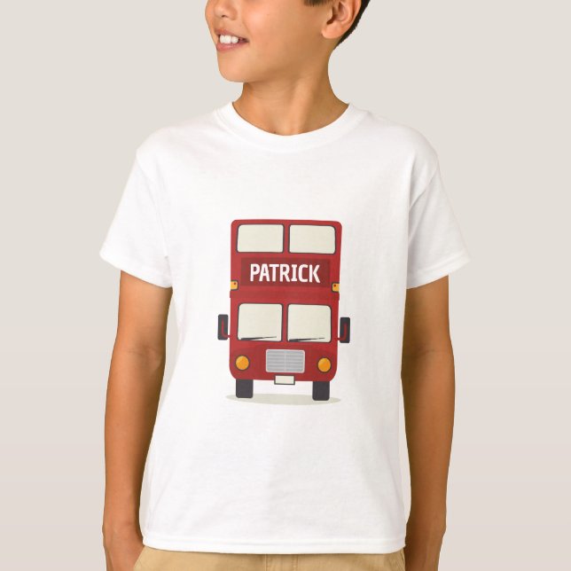 London Red Bus Personalized T-Shirt (Front)