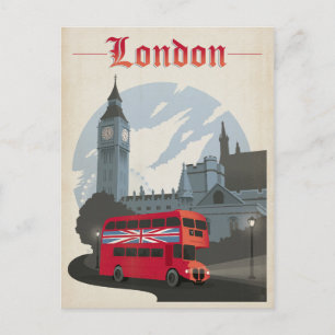 London - Red Bus Postcard