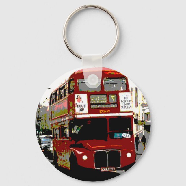 London Red Bus Routemaster Buses Keychain (Front)
