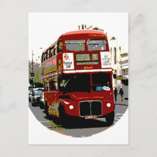 London Red Bus Routemaster Buses Postcard
