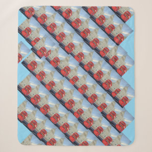 London Red  Bus Sherpa Blanket 