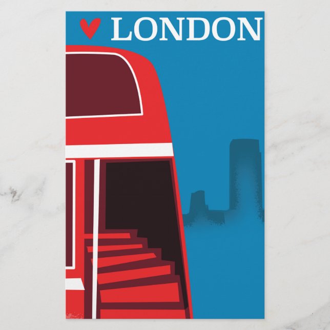 London Red Bus Stationery (Front)