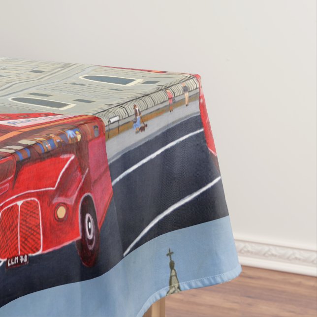 London Red Bus tablecloth  (In Situ)