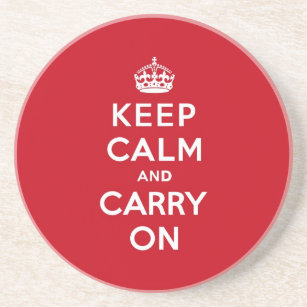 London Red Keep Calm and Carry On Coaster